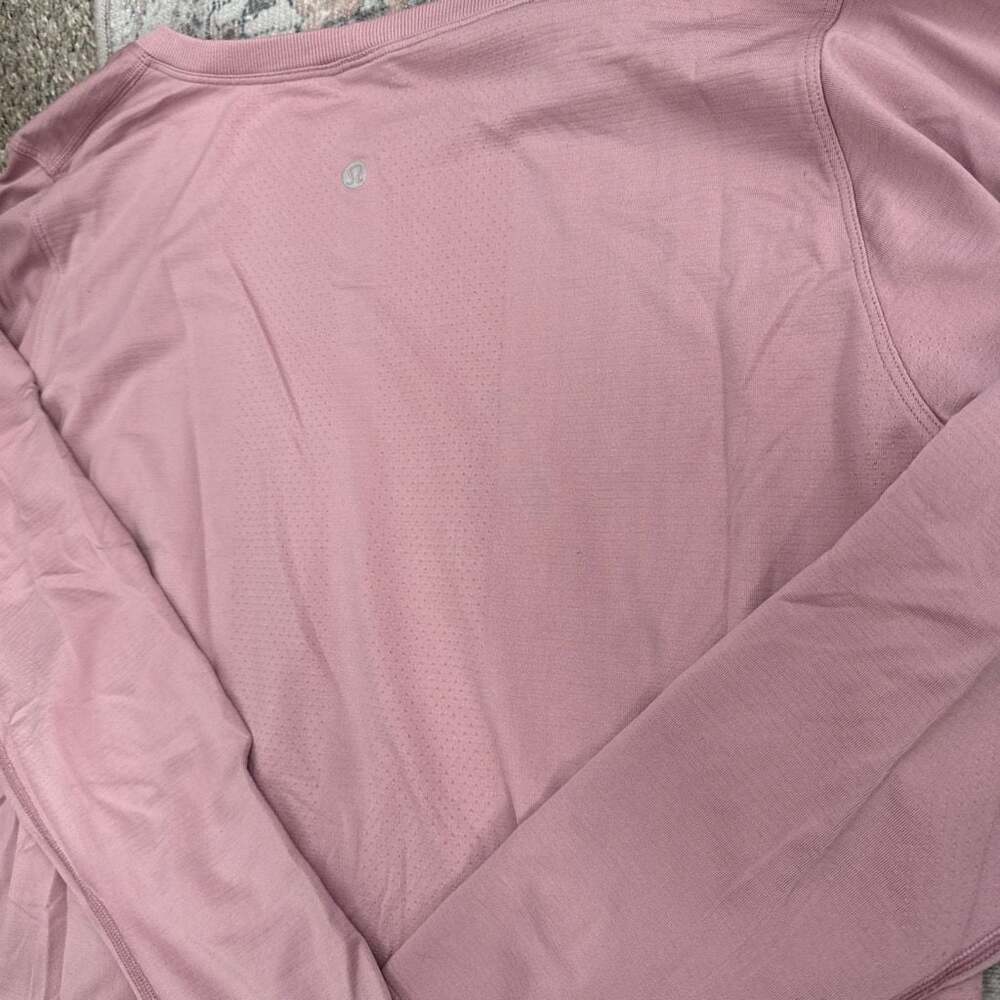 Lululemon Pink Mauve Long Sleeve Crew Neck Athletic Shirt XL